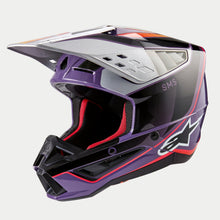 Load image into Gallery viewer, Alpinestars SM5 Sail Ece 22.06 Helmet - Violet Black Silver Gloss - View 1 | Everest Motorcycles