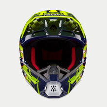 Load image into Gallery viewer, Alpinestars SM5 Rash Ece 22.06 Helmet - Night Navy Fluro Yellow Gloss - View 2 | Everest Motorcycles