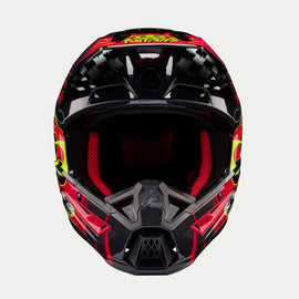 Alpinestars SM5 Rash Ece 22.06 Helmet - Dark Gray Bright Red Gloss - View 2 | Everest Motorcycles
