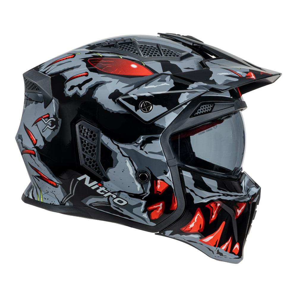 NITRO NZ302 TOXIC GREY/RED