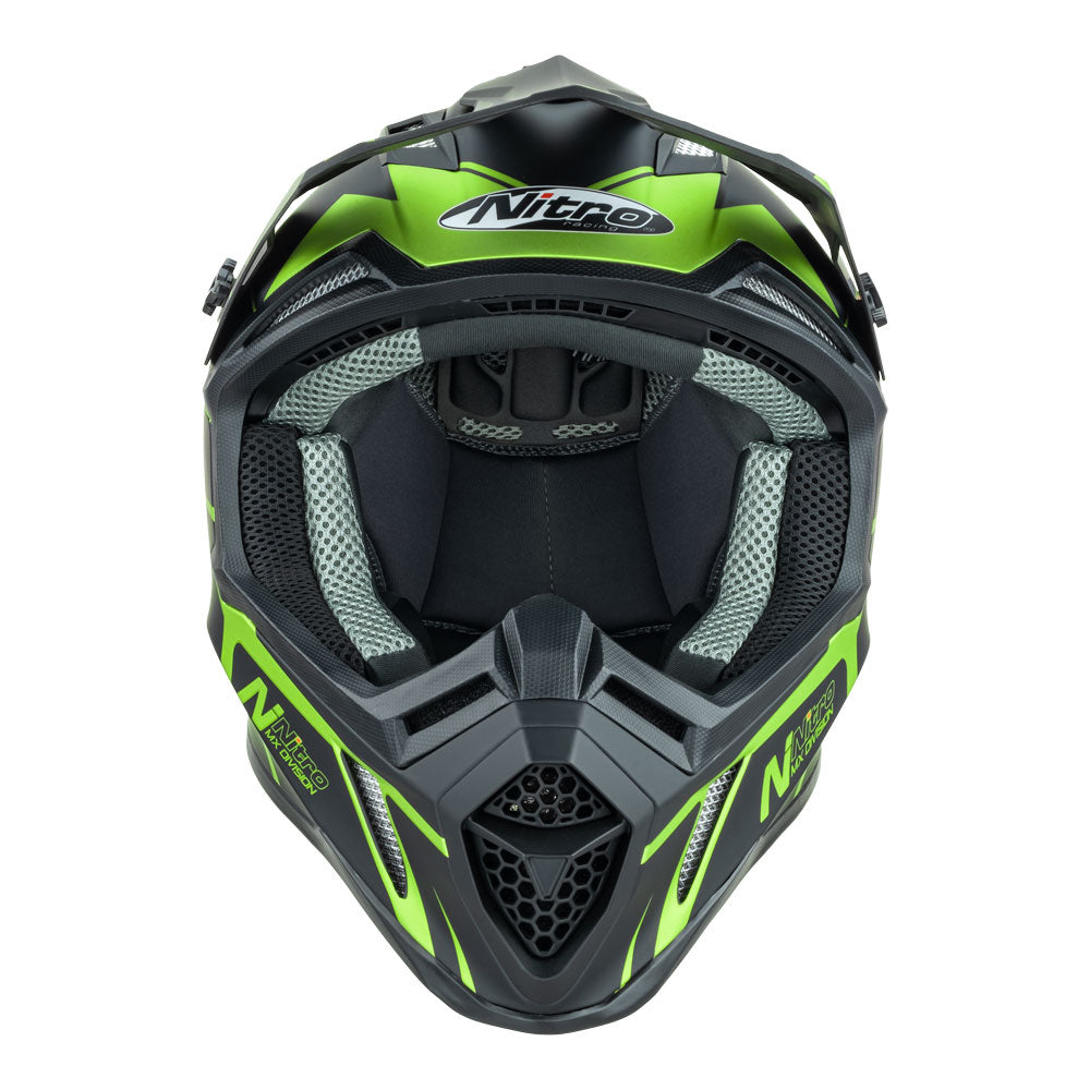 NITRO MX760 SATIN BLACK/FLURO GREEN