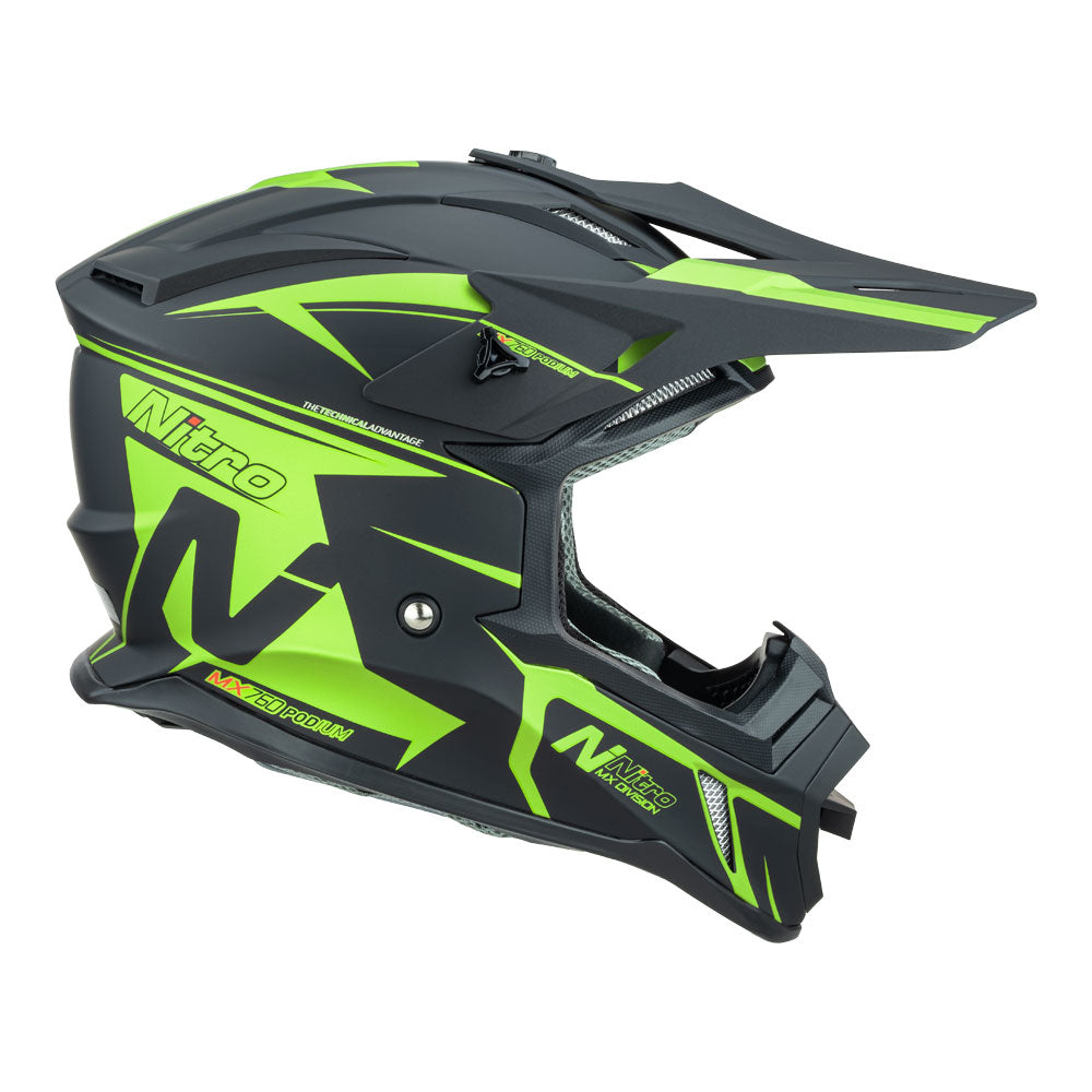 NITRO MX760 SATIN BLACK/FLURO GREEN