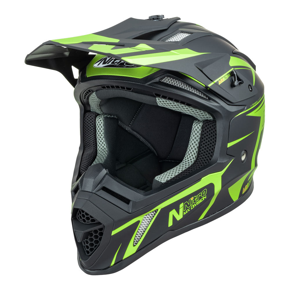 NITRO MX760 SATIN BLACK/FLURO GREEN