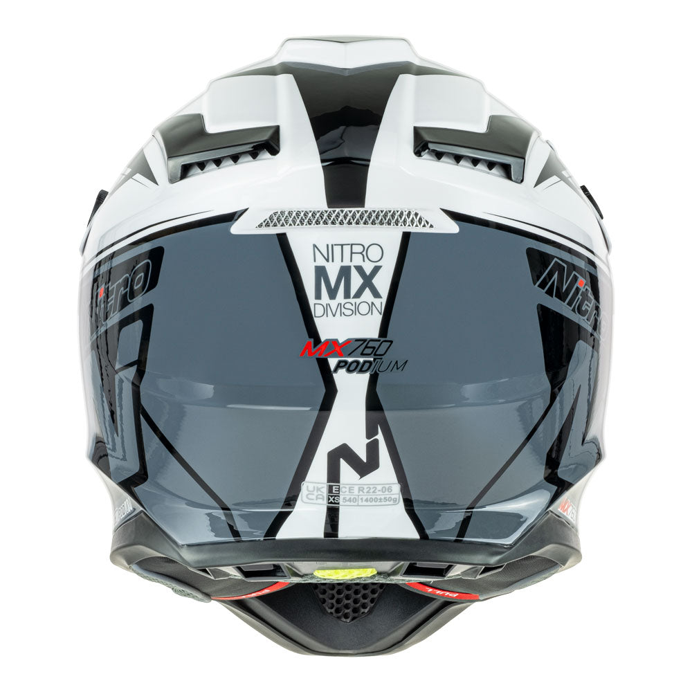 NITRO MX760 WHITE/GREY/FLURO GREEN