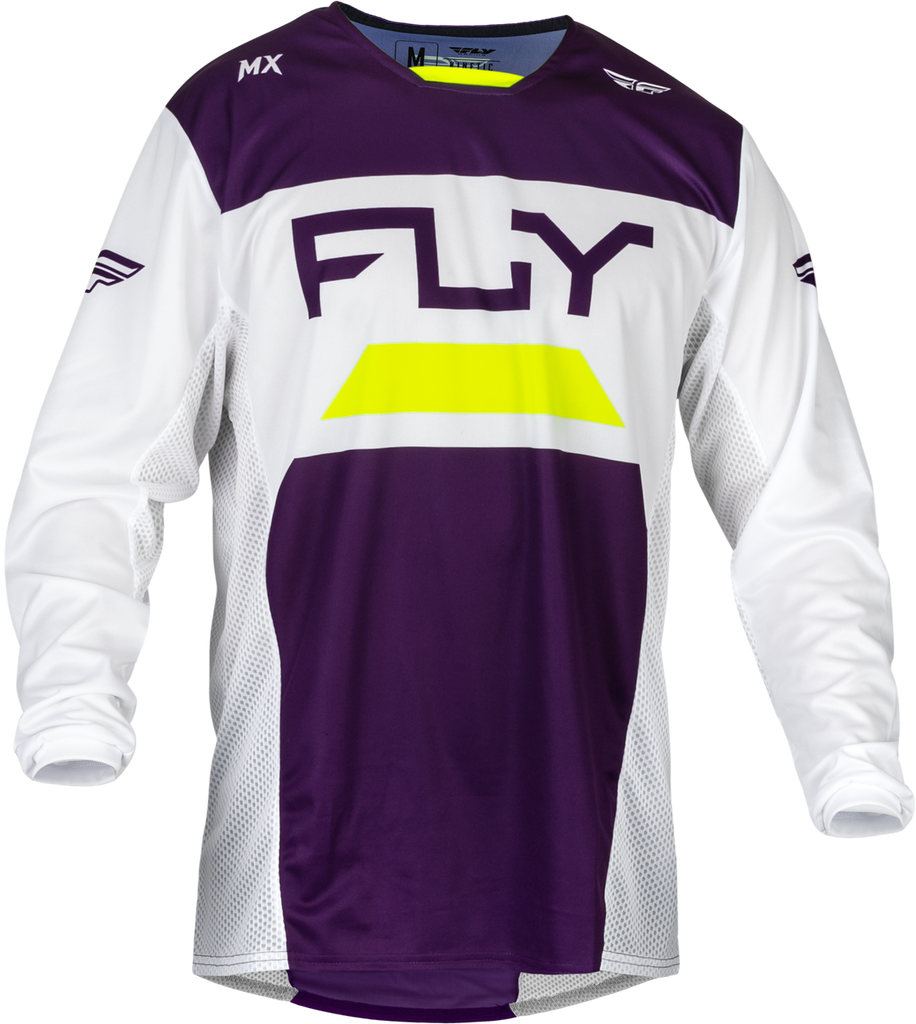 Fly Racing 2024 Kinetic Reload Jersey - Deep Purple White Hi-Vis