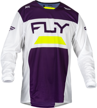 Load image into Gallery viewer, Fly Racing 2024 Kinetic Reload Jersey - Deep Purple White Hi-Vis