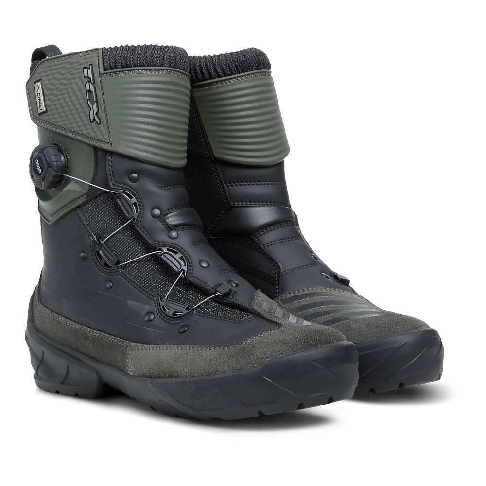 TCX INFINITY 3 MID WATERPROOF BOOTS BLACK/MILITARY GREEN