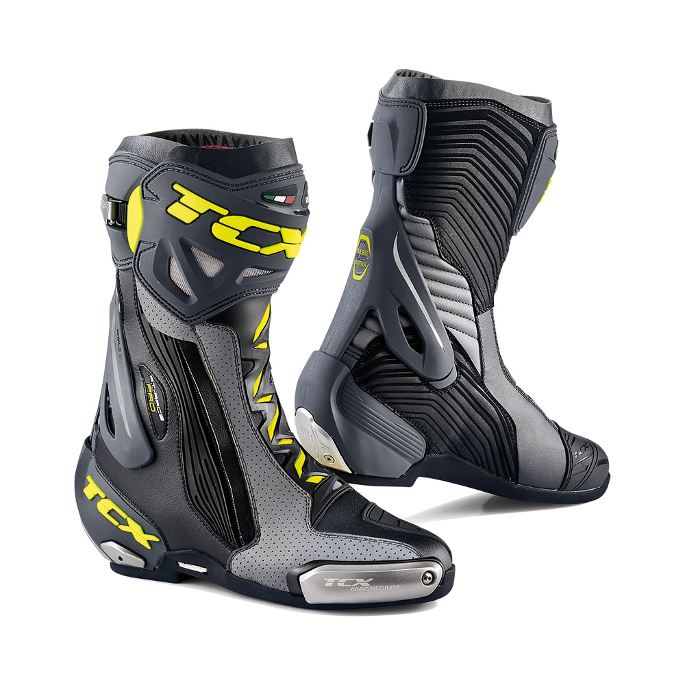 TCX RT-RACE PRO AIR BOOTS BLACK/GREY/YELLOW