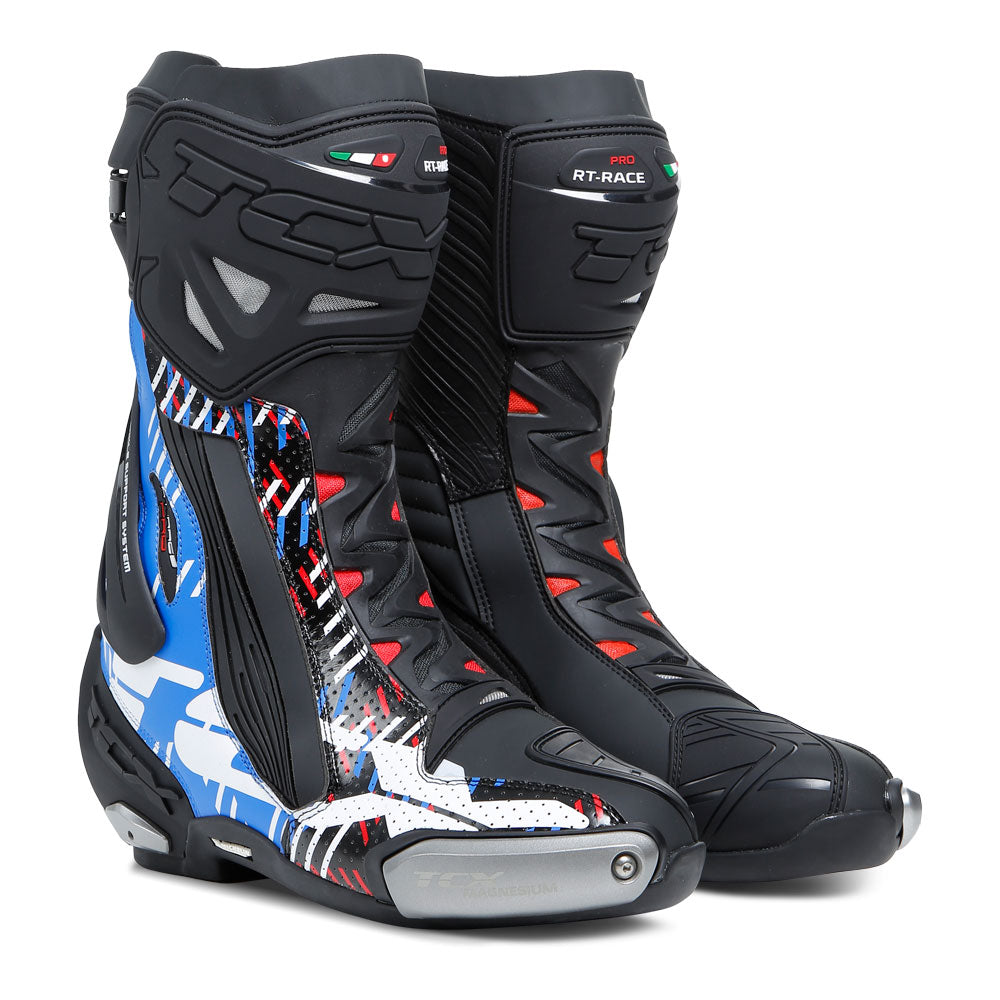 TCX RT-RACE PRO AIR BOOTS BLACK/BLUE/RED