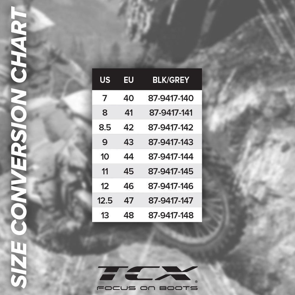 TCX STREET 3 AIR BOOTS BLACK/GREY