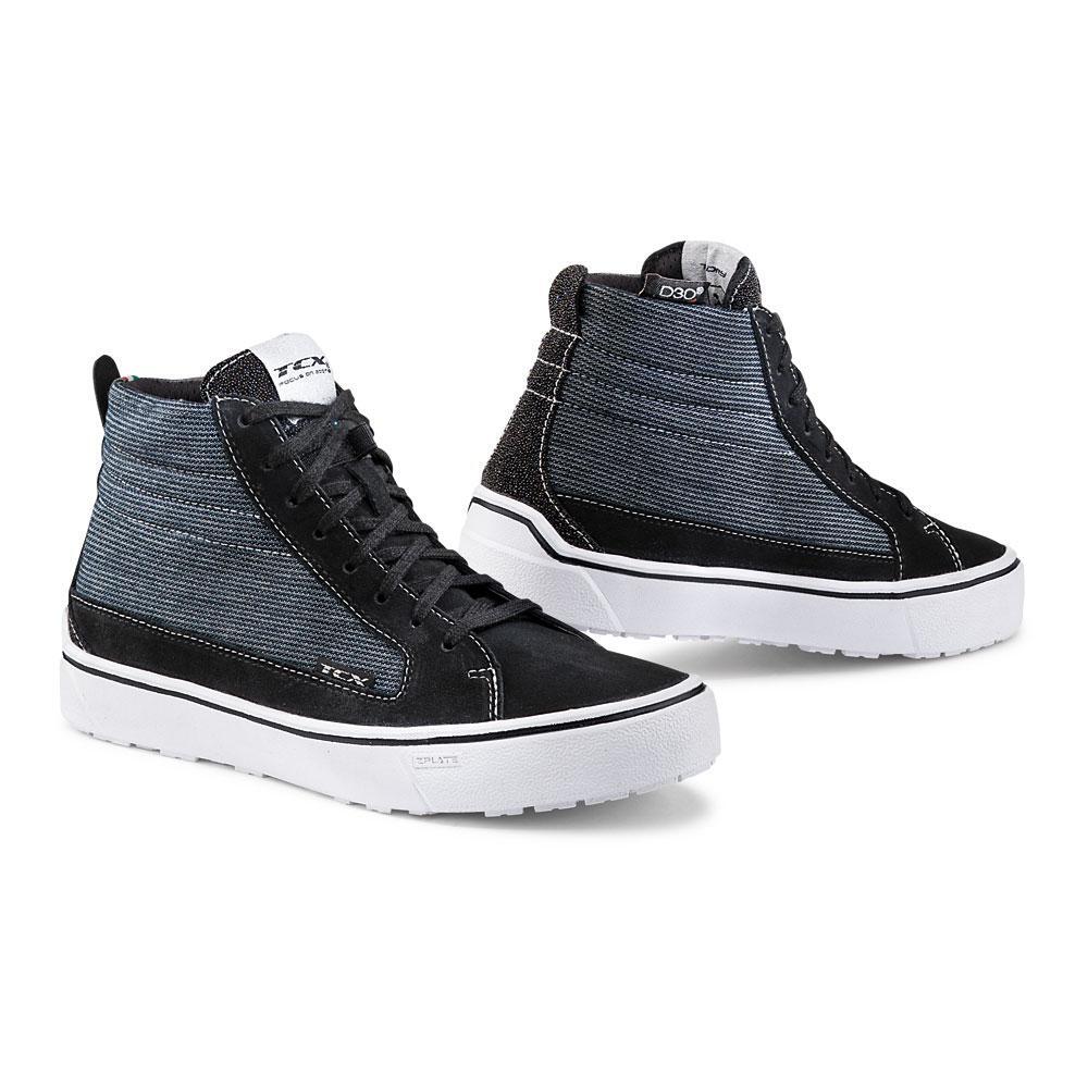 TCX Street 3 Textile Waterproof Women's Motorcycle Boots - Black/Grey - MotoHeaven