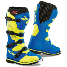 Load image into Gallery viewer, TCX X-BLAST BOOTS BLUE/FLUORO YELLOW EU 48 / US 13