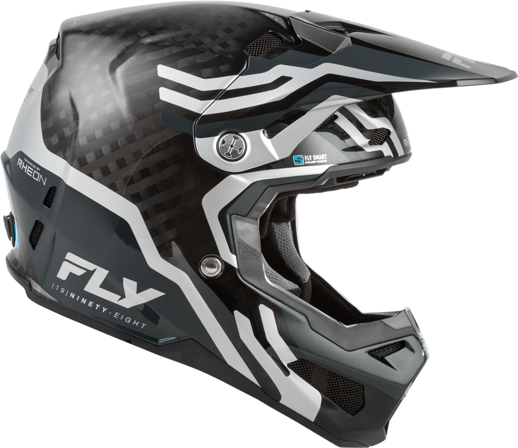 Fly Racing Formula S Carbon Byte Helmet - Black Carbon/Grey/Silver