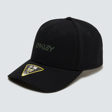 Load image into Gallery viewer, Oakley 6 Panel Stretch Metallic Hat Blackout
