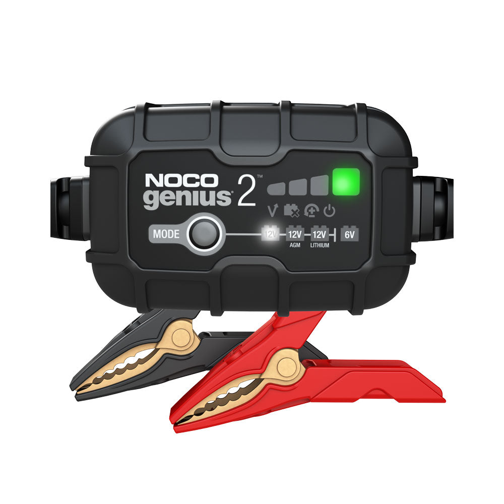 NOCO Genius 2 Battery Charger for Lead Acid 6 & 12V and 12.8V Lithium Batteries