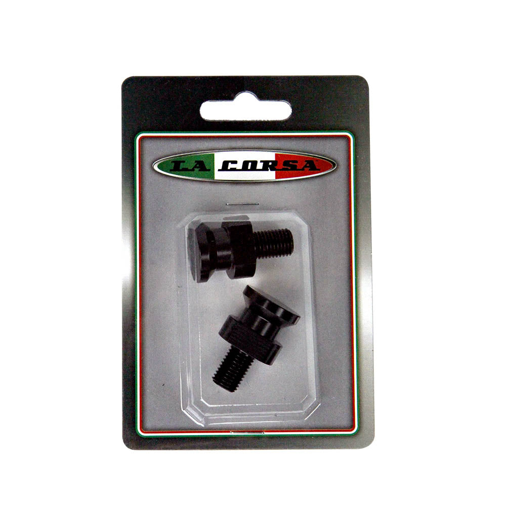 REAR STAND PICK UP KNOBS - BLACK -10MM KAWASAKI - 1.25MM PITCH