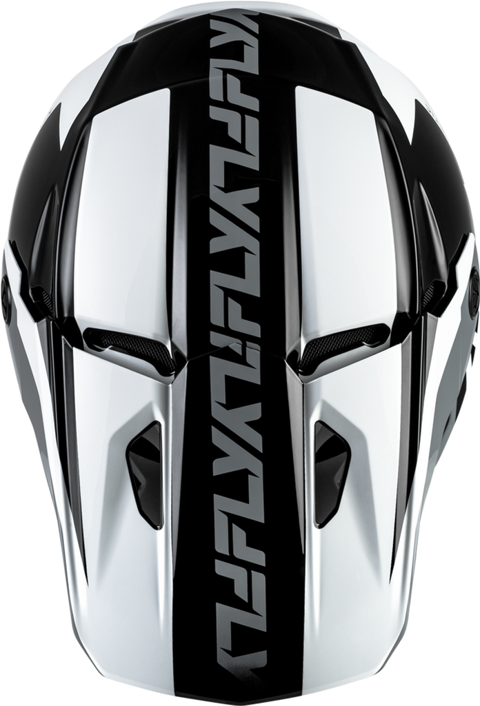 Fly Racing Kinetic Crest Helmet - Black/White/Grey