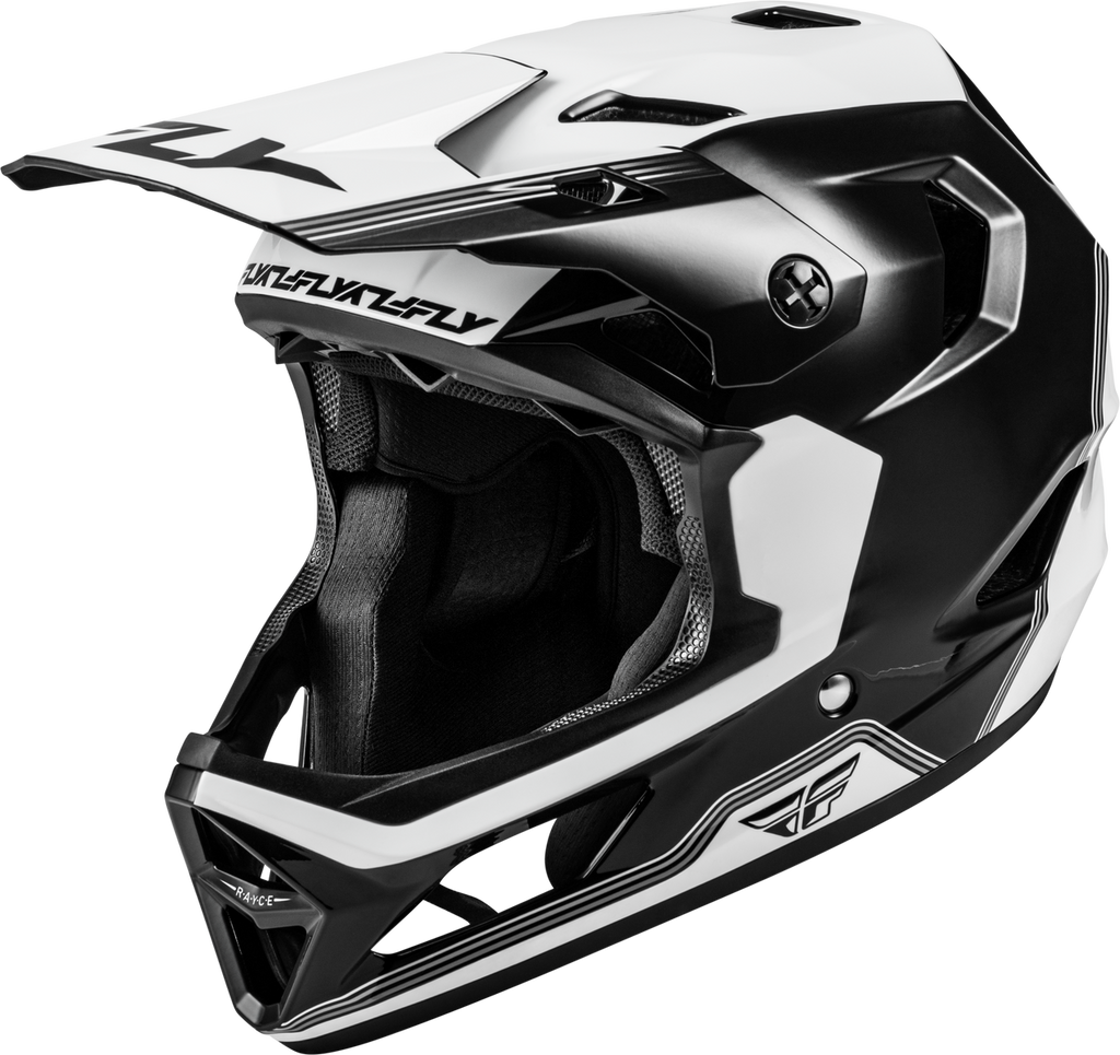 Fly Racing Rayce MTB Repeat Youth Helmet - Black/White