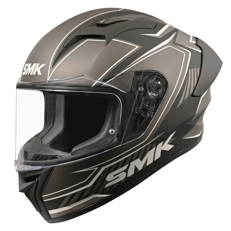 SMK Stellar Adox Matte Black/Grey MA266 Helmet