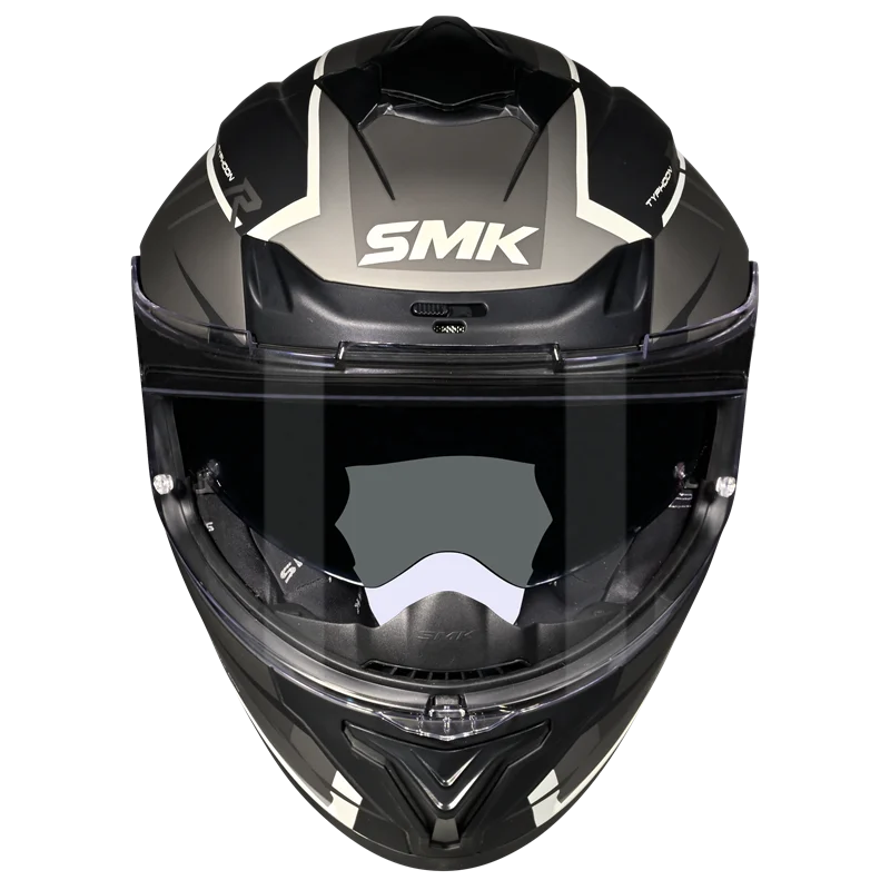 SMK Typhoon Aerot (MA266) Full Face Helmet - Matt Black/Grey