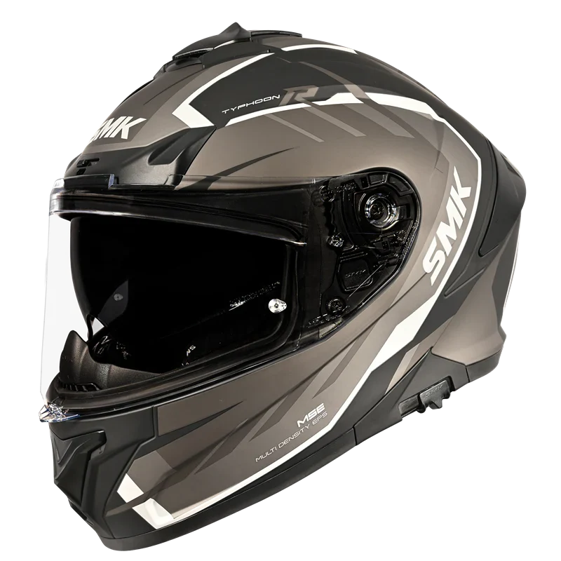 SMK Typhoon Aerot (MA266) Full Face Helmet - Matt Black/Grey