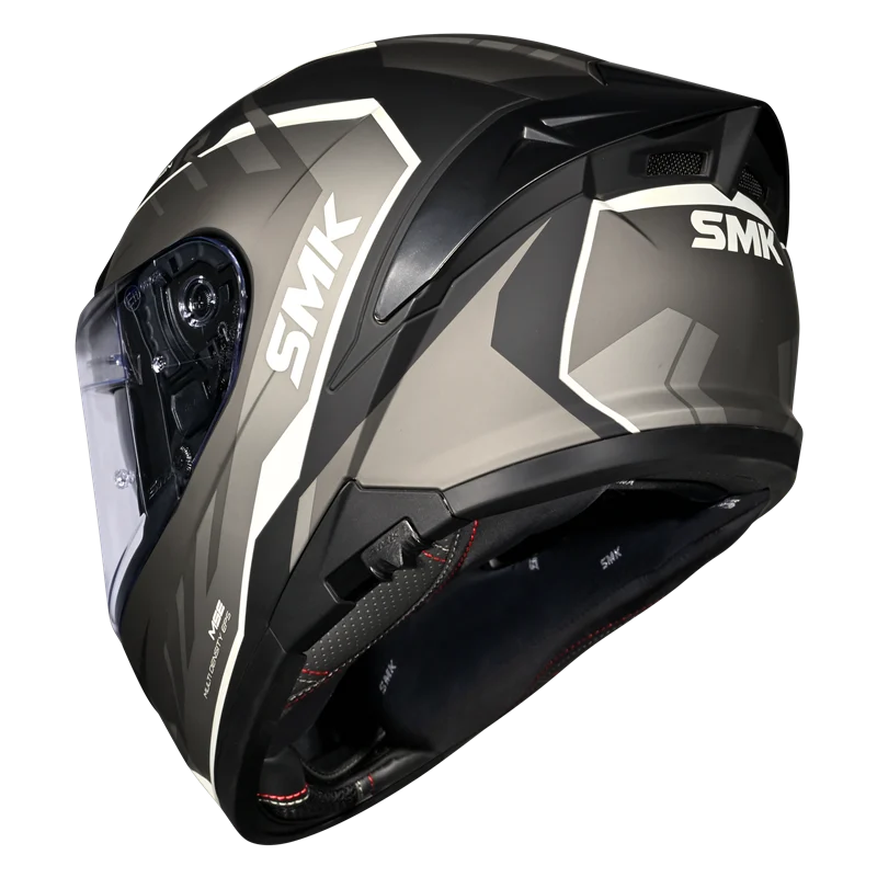 SMK Typhoon Aerot (MA266) Full Face Helmet - Matt Black/Grey