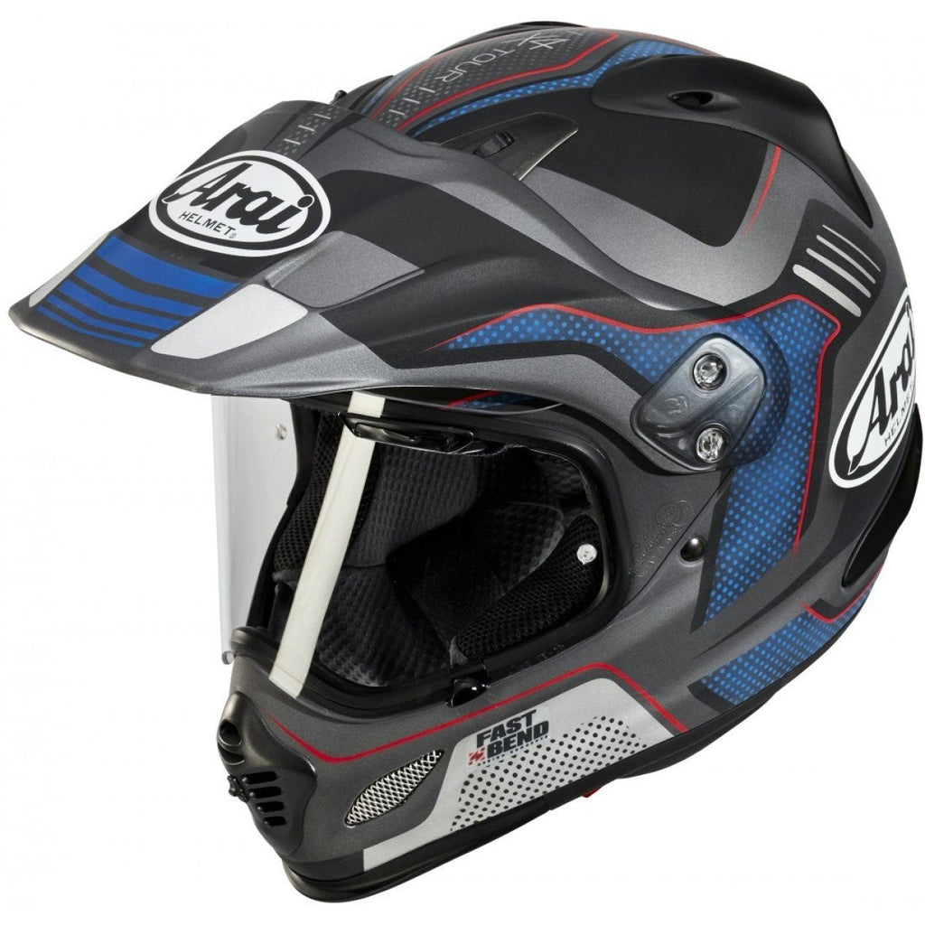 Arai XD-4 Vision  Replacement Helmet Peak - Grey/Blue/Black
