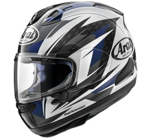 Load image into Gallery viewer, Arai RX-7V Evo Rush Helmet - Blue/White/Black - S - SKU:AH44RUSHBL3