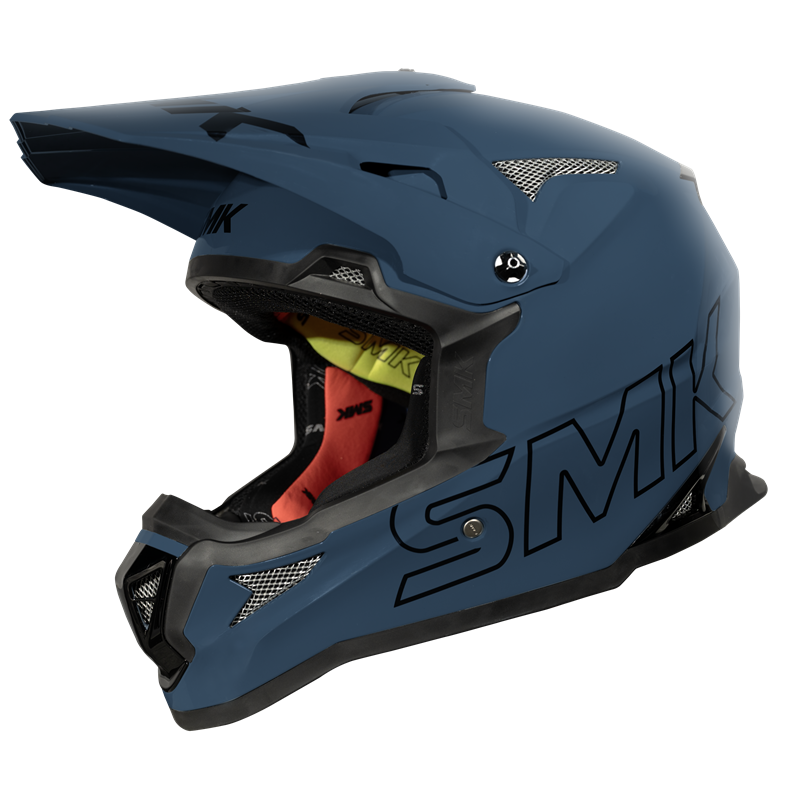 SMK Allterra Solid (GL501) MX Helmet - Shark Skin Blue