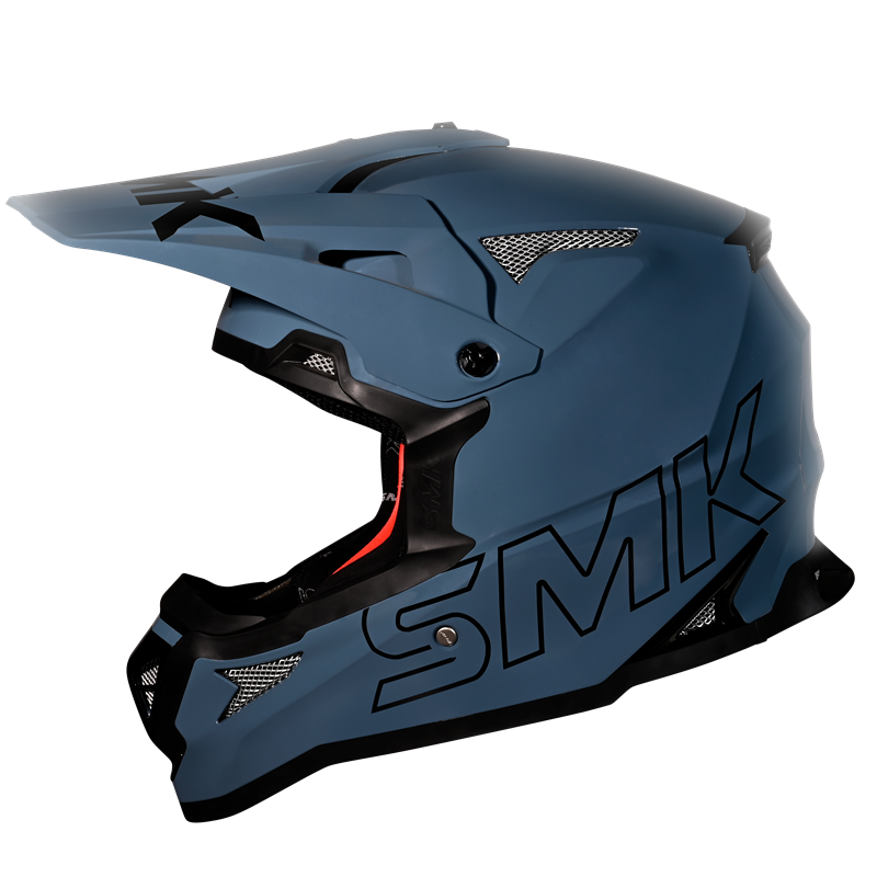 SMK Allterra Solid (GL501) MX Helmet - Shark Skin Blue