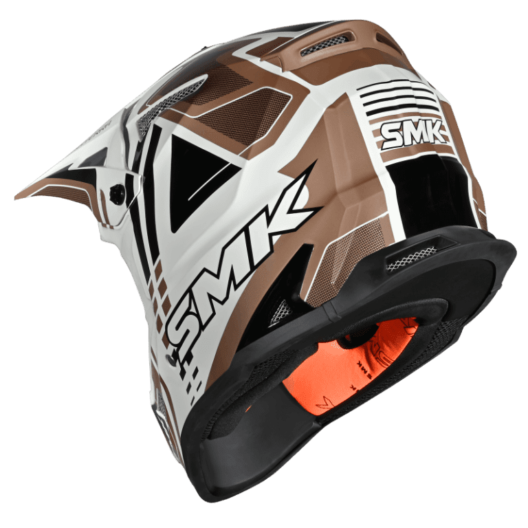 SMK Allterra X-Sprint (MA172) MX Helmet - Matt White/Orange/Black