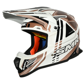 SMK Allterra X-Sprint (MA172) MX Helmet - Matt White/Orange/Black