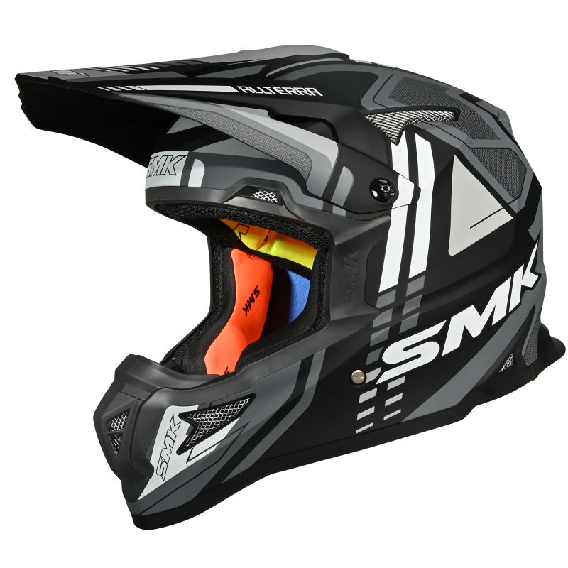 SMK Allterra X-Sprint (MA261) MX Helmet - Matt Black/Grey/White
