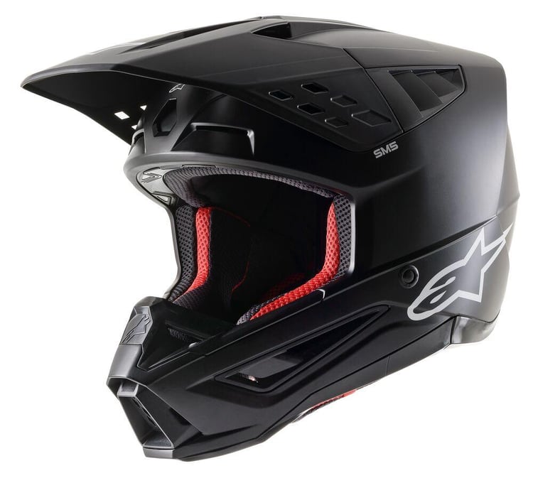 Alpinestars SM5 Solid Helmet Black - View 1 | Everest Motorcycles