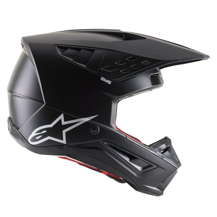 Alpinestars SM5 Solid Helmet Black - View 4 | Everest Motorcycles