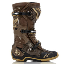 Load image into Gallery viewer, Alpinestars Tech 10 Boots - Dark Brown Kangaroo Gold