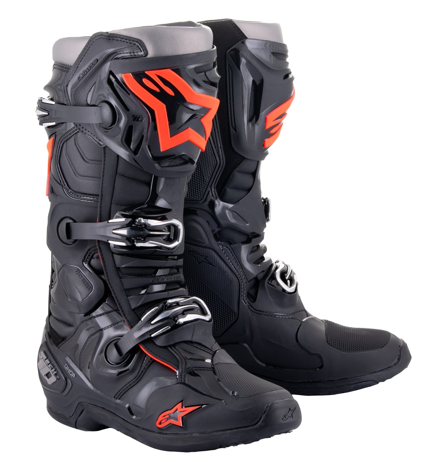 Alpinestars Tech 10 Black/Fluro Red Boots