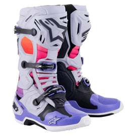 Alpinestars Tech 10 Boots - Haze Gray Orange Fluro Rhodamine | Everest Motorcycles