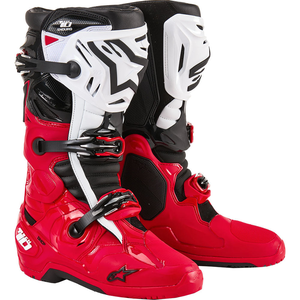 Alpinestars Tech 10 Enduro Boots - Bright Red/Black White