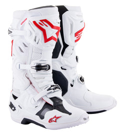 Alpinestars Tech 10 Supervented White/Bright Red Boots - View 1 | Everest Motorcycles