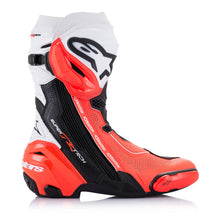 Load image into Gallery viewer, Alpinestars Supertech R V2 Vented Motorcycle Boots - Black/White Fluro/Red - MotoHeaven