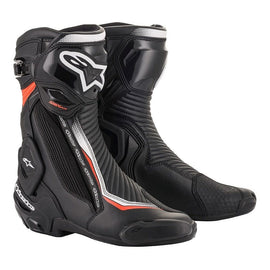 Alpinestars SMX Plus v2 Motorcycle Boots - Black/Fluro Red/White - MotoHeaven