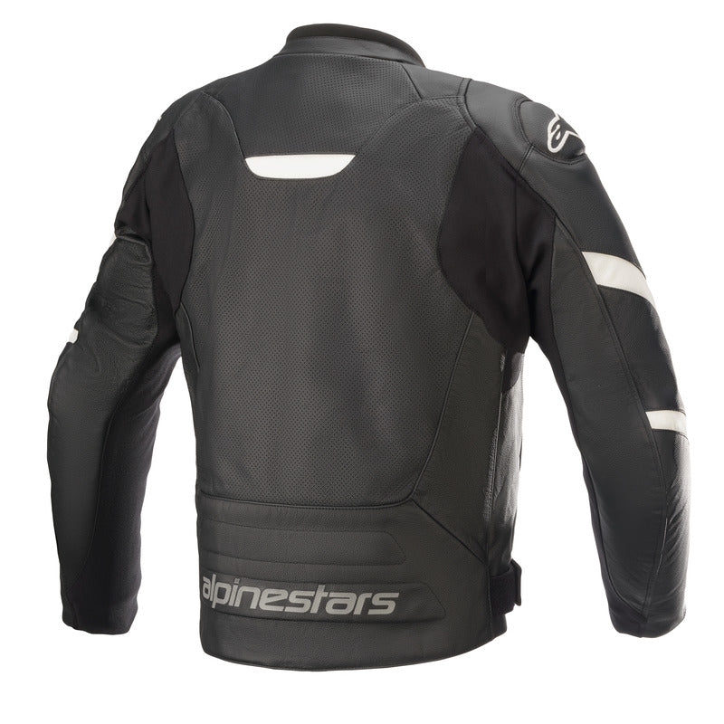 Alpinestars Faster V2 Airflow Leather Motorcycle Jacket - Black/White - View 2 | Everest Motorcycles