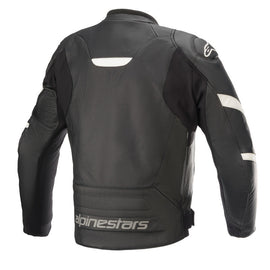 Alpinestars Faster V2 Airflow Leather Motorcycle Jacket - Black/White - View 2 | Everest Motorcycles