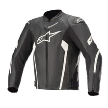 Load image into Gallery viewer, Alpinestars Faster V2 Airflow Leather Motorcycle Jacket - Black/White - View 1 | Everest Motorcycles