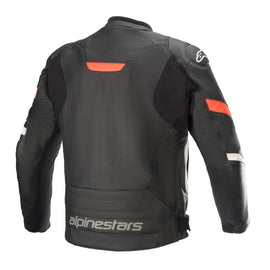 Alpinestars Faster V2 Airflow Leather Motorcycle Jacket - Black/Fluro Red - View 2 | Everest Motorcycles