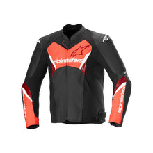 Load image into Gallery viewer, Alpinestars Faster V3 Air Leather Jacket - Black Red Fluro