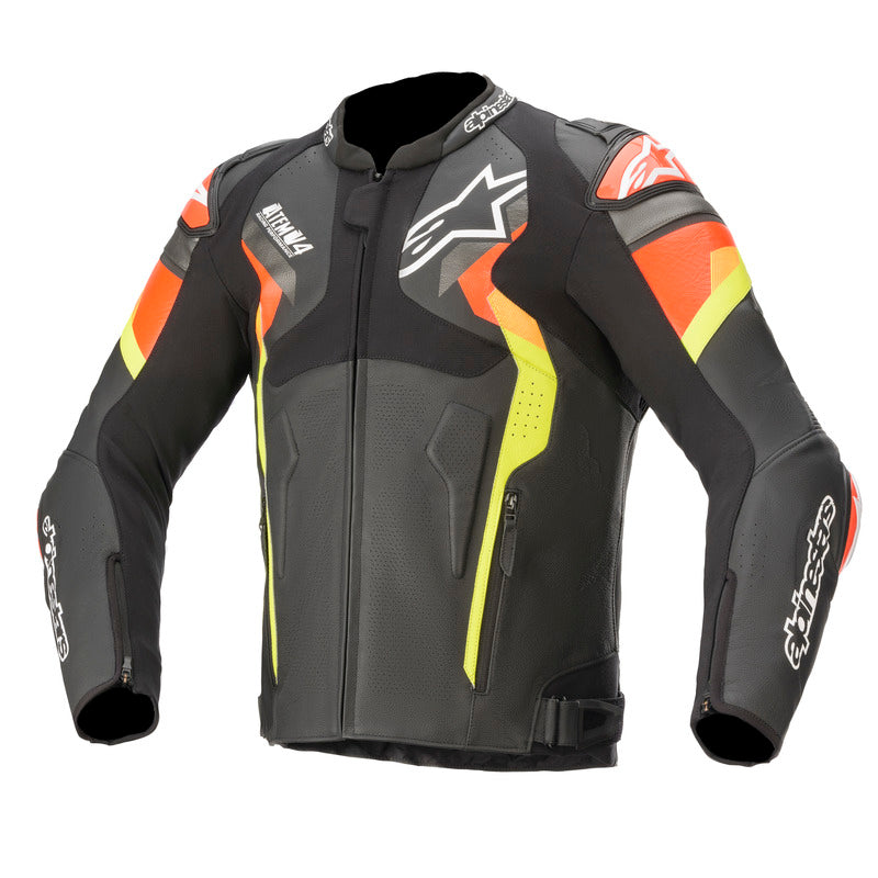 Alpinestars Atem V4 Motorcycle Jacket - Black/Fluro/Red/Fluro/Yellow - View 1 | Everest Motorcycles