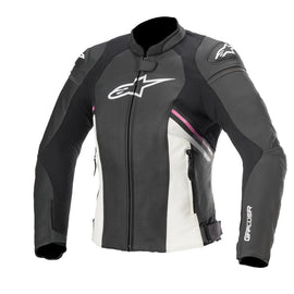 Alpinestars Stella GP Plus R v3 Airflow Motorcycle Jacket - Black/White/Fuchia - MotoHeaven
