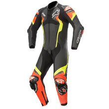 Load image into Gallery viewer, Alpinestars Atem V4 Leather 1 Piece Motorcycle Suit - Black/Red/Fluro Yellow - View 1 | Everest Motorcycles